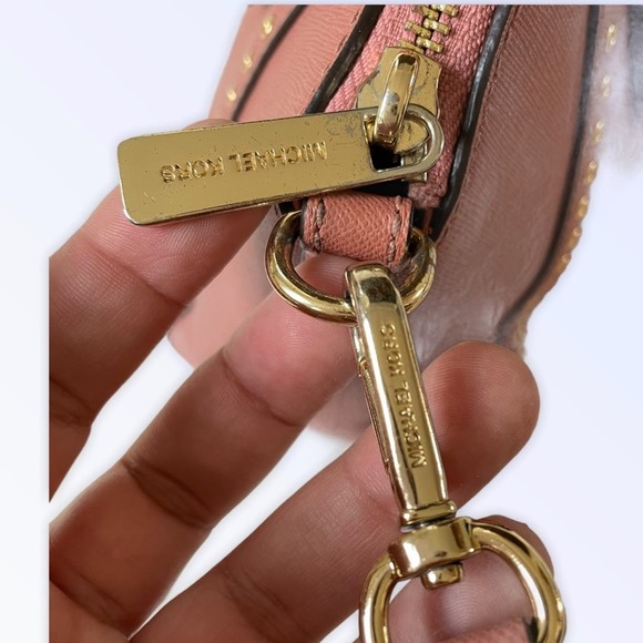 Michael Kors Ciara Grommet Bag Satchel, Rose Color, Antique Saffiano Leather - Picture 13 of 15